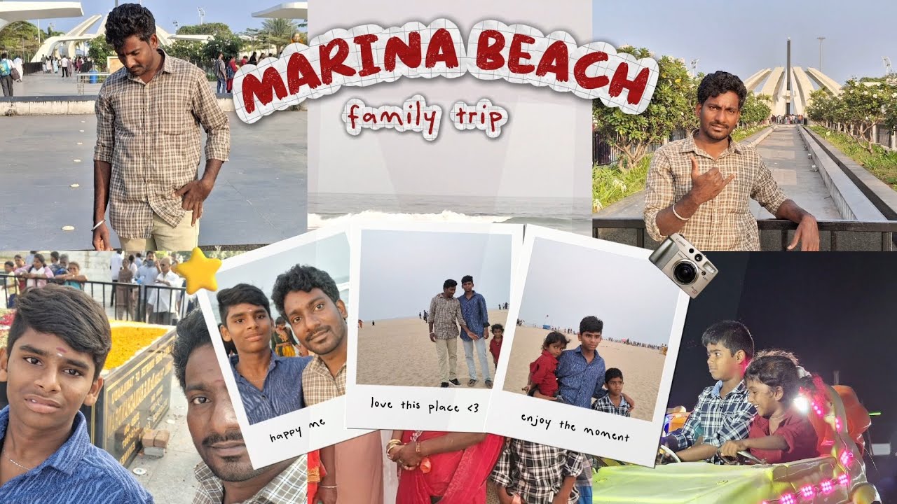 Marina Beach Family Trip 🥰 #tn29 #marinabeach #darktraveller 