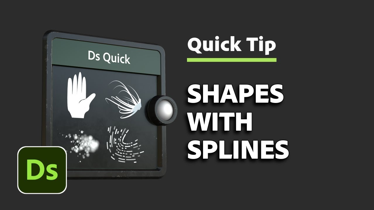 Shapes with Splines | Designer Quick Tip #29 | Adobe Substance 3D