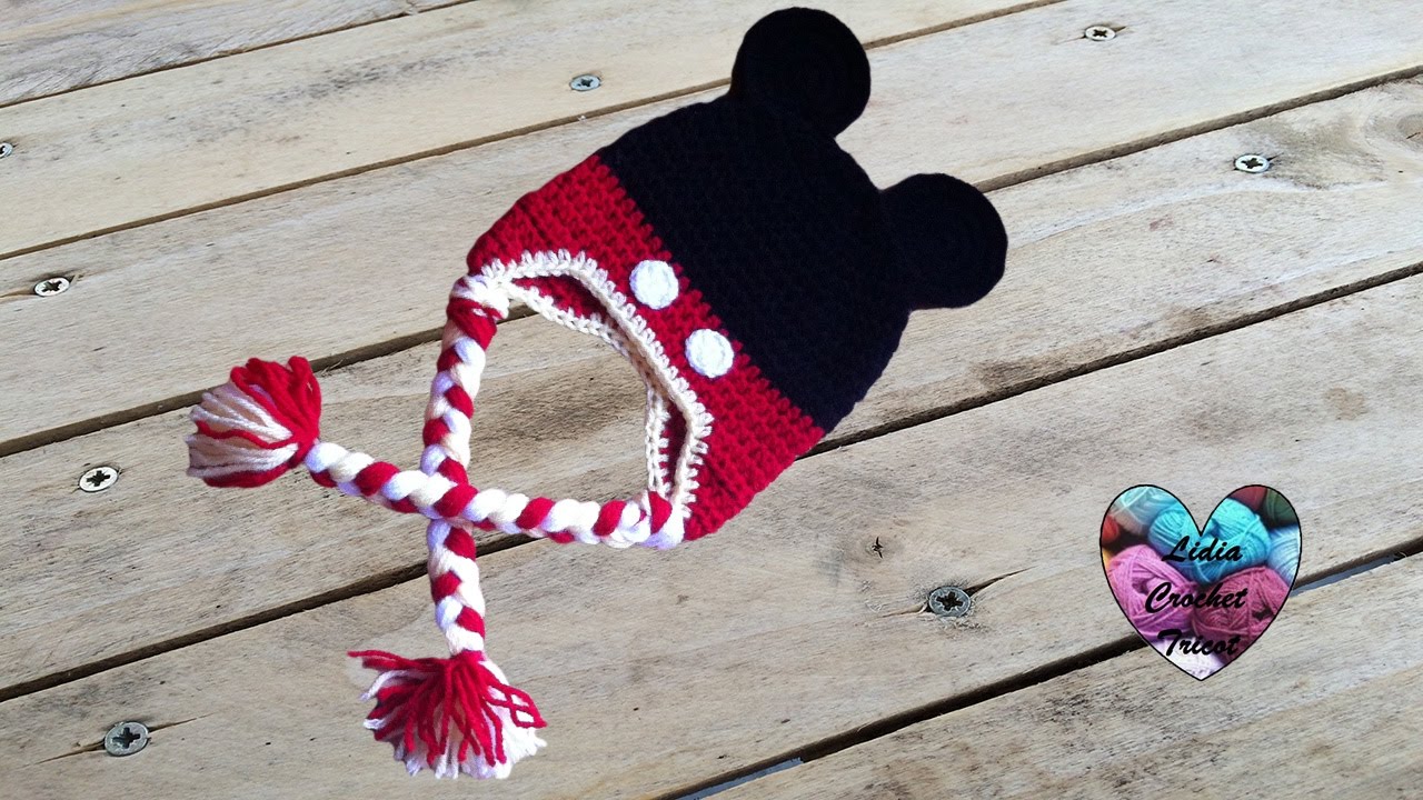 Bonnet Mickey Mouse crochet facile/ Mickey Mouse beanie crochet (english subtitles)
