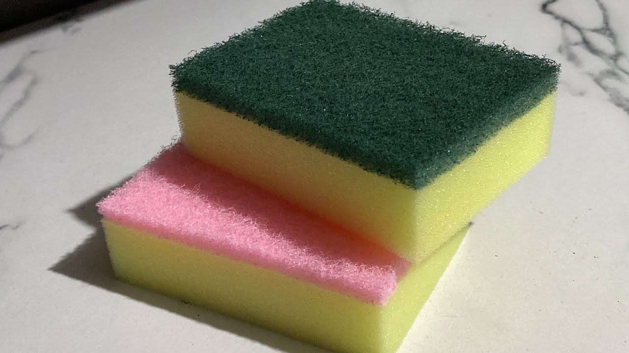 [ASMR] 2 different sponges types ripping (w/ rain noises 🌧️)