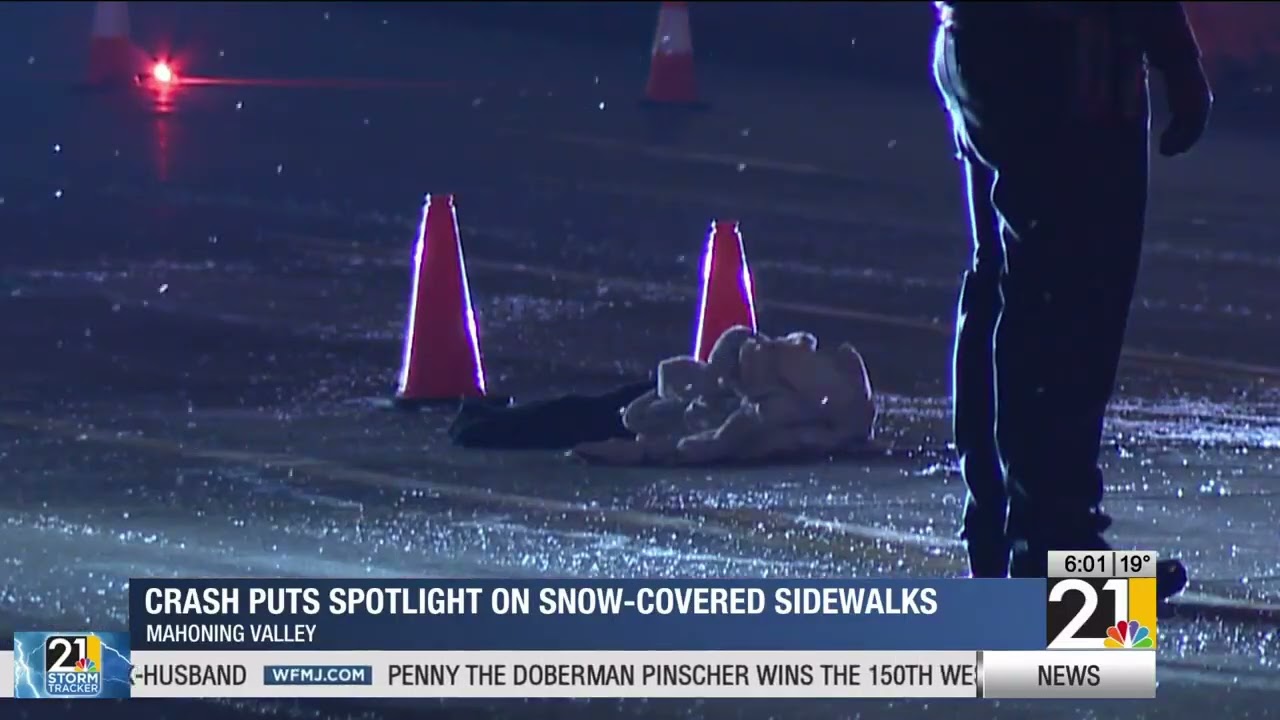 Crash puts spotlight on snow-covered sidewalks