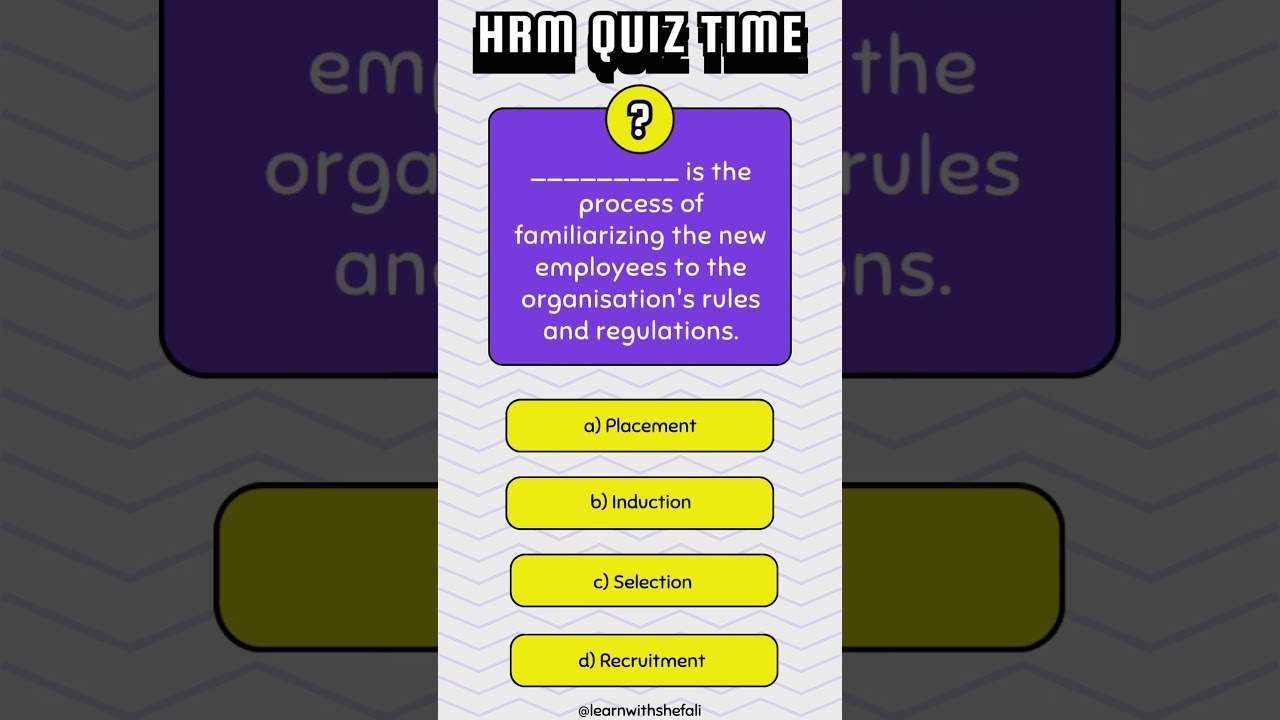 HRM Multiple Choice Questions: Test Your Knowledge! 