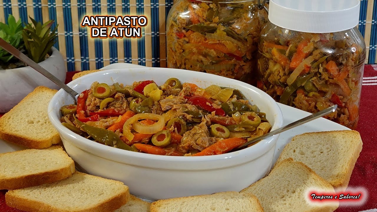 FÁCIL ANTIPASTO DE ATÚN DELICIOSO Y RÁPIDO DE HACER