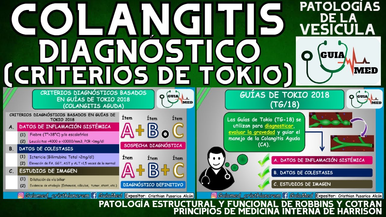 CRITERIOS DE TOKIO 2018 PARA COLANGITIS | GuiaMed