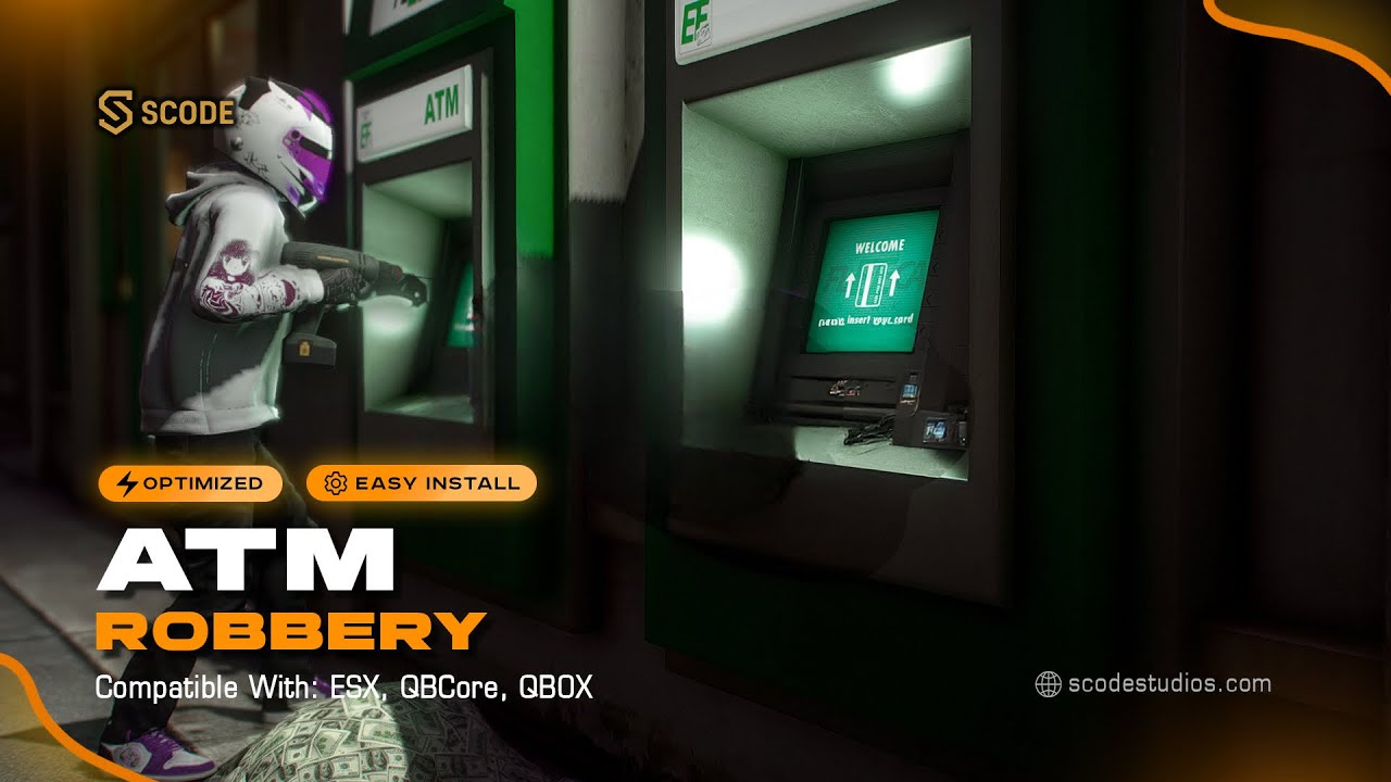 ATM ROBBERY - FiveM Script (ESX, QBCore & QBox)
