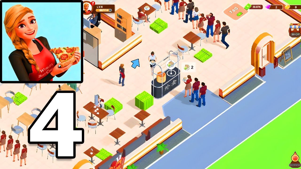 Pizza Shop Gameplay Walkthrough Part 4 | Android Casual - Simulation Game