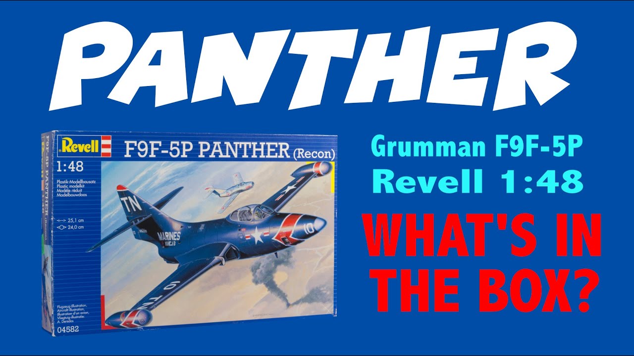 Набор для сборки модели самолёта Revell F9F PANTHER в масштабе 1/48 — что в коробке?