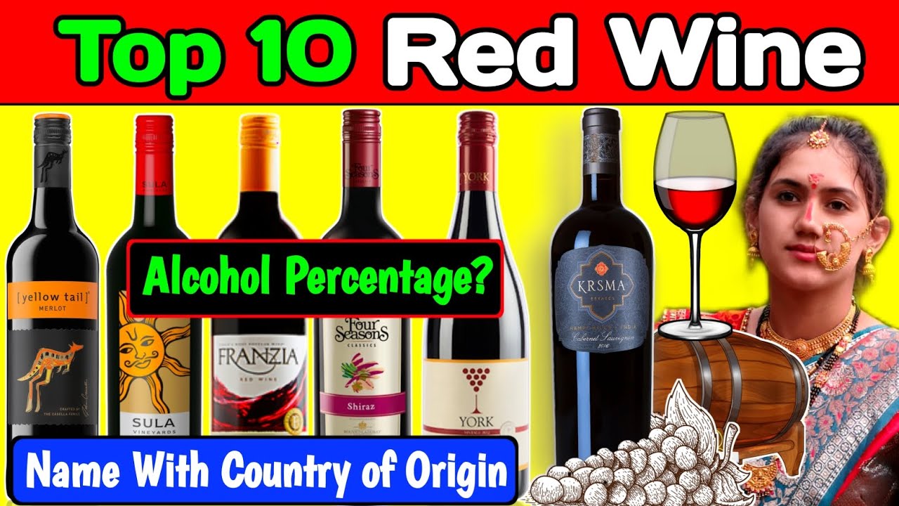 Top10 Red Wine Brands Name List! Red Wine Brands
