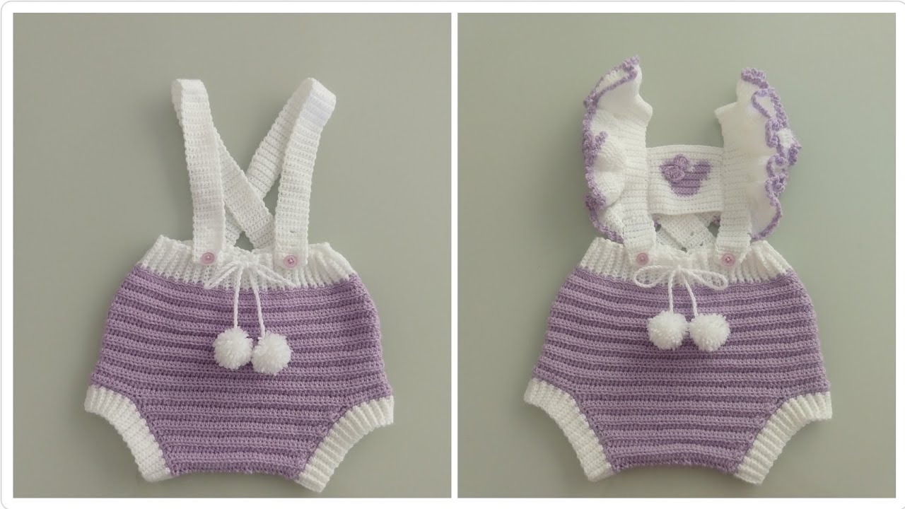 macacão de crochê para menino ou menina de 0 a 3 meses PARTE 2