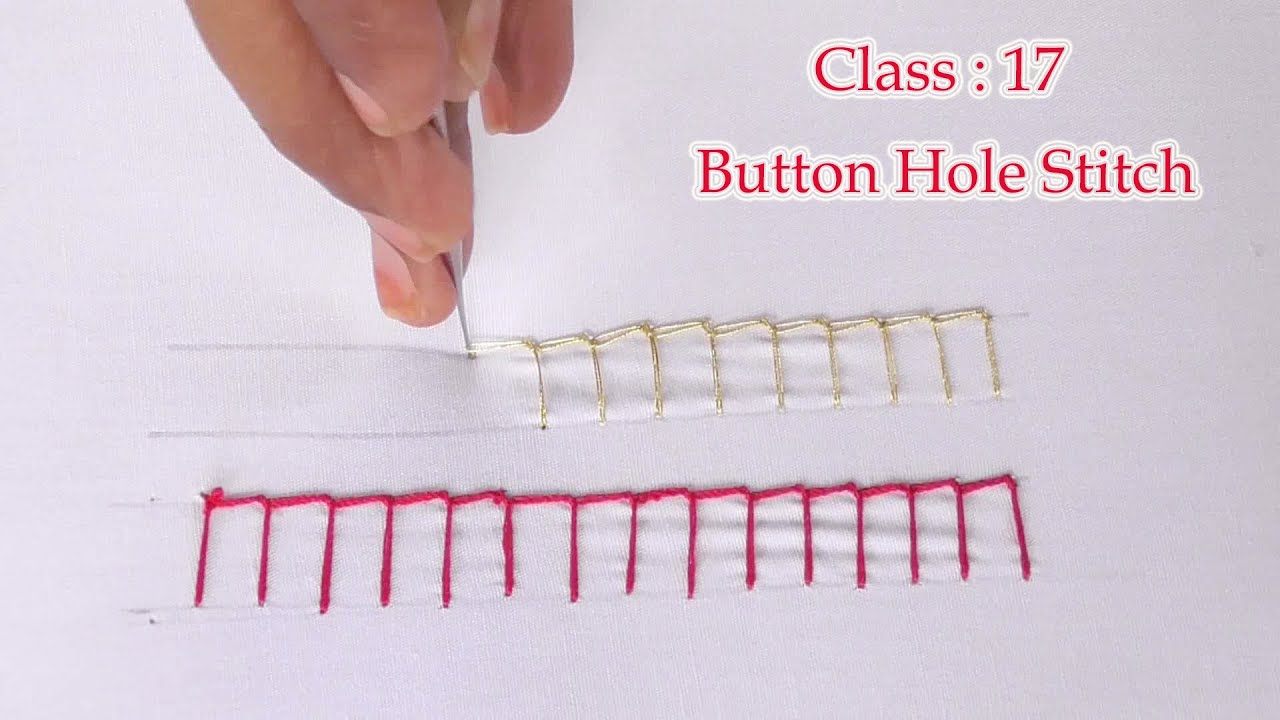 Class 17 : Buttonhole stitch practice for beginners | Aari work basics for beginners