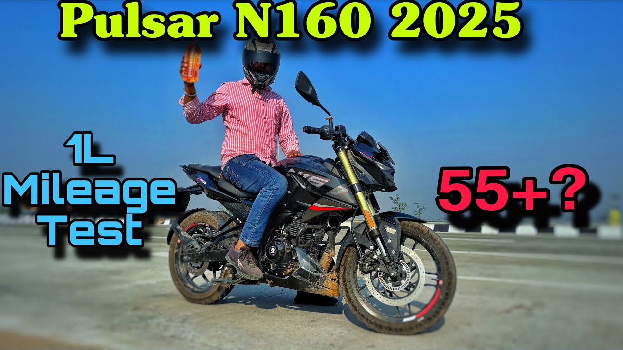 Bajaj Pulsar N160 2025 1L Mileage Test #pulsarn160 #automobile #bike  #bajaj #mileagetest #pulsar