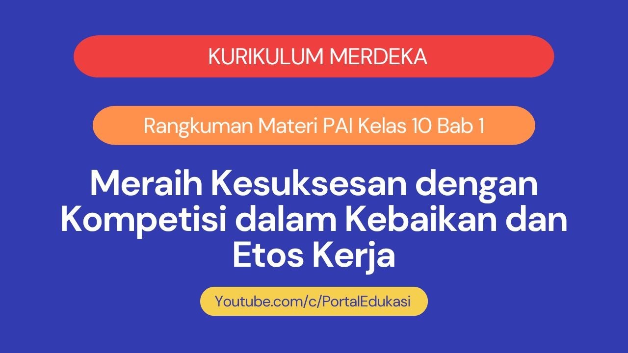 Kurikulum Merdeka Rangkuman Materi PAI Kelas 10 Bab 1