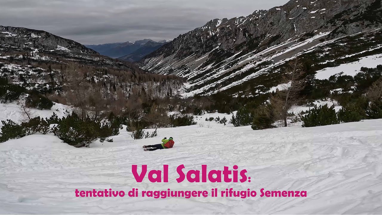 Val Salatis, tentativo bivacco Semenza (troppa neve)