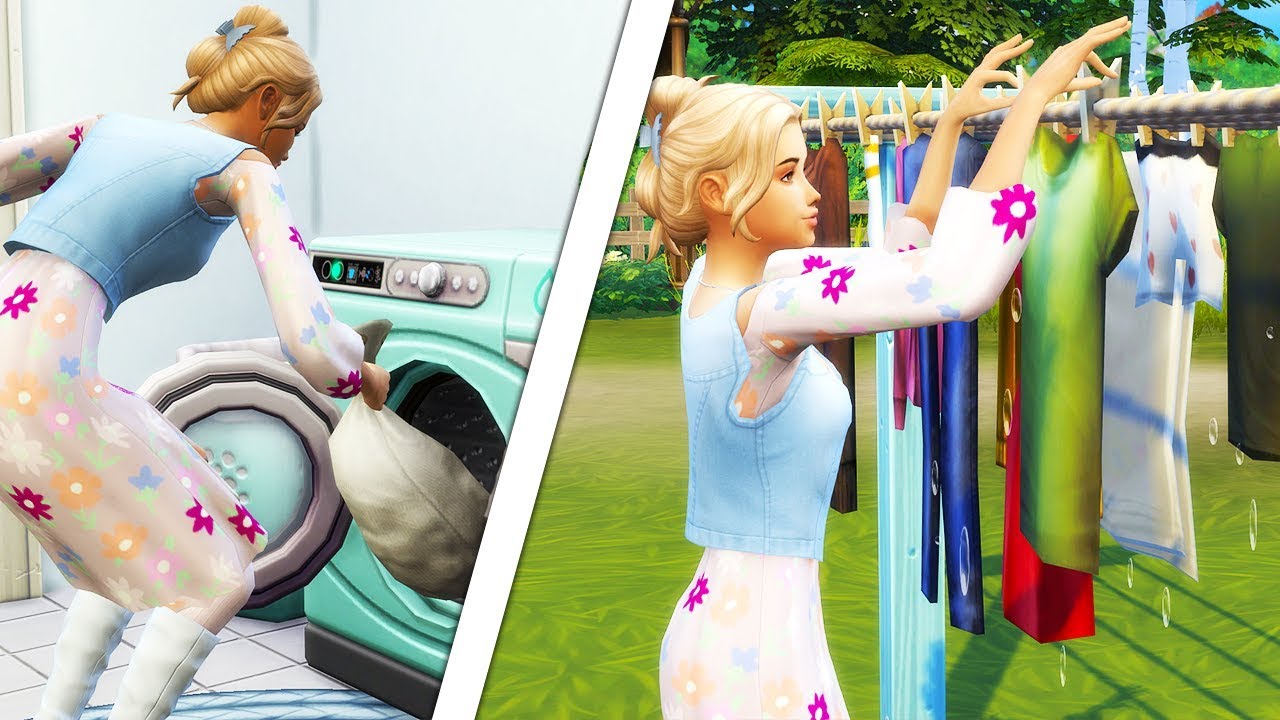 LAUNDRY DAY STUFF👗👕👖 // GAMEPLAY | The Sims 4