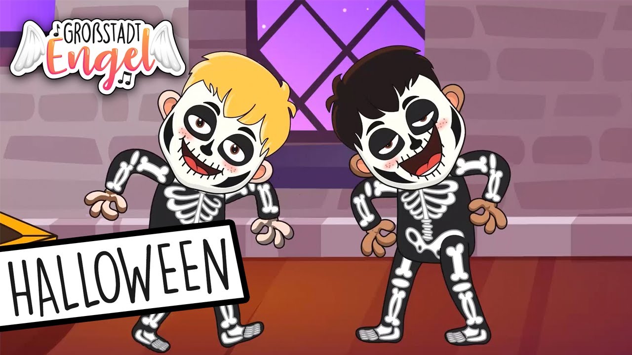HALLOWEEN | Kinderlieder zum Tanzen | Zeichentrick Video | Kinderdisco Lieder - GroßstadtEngel