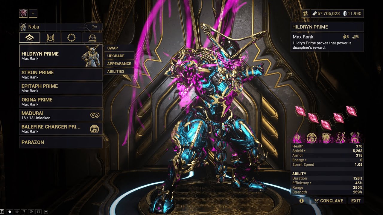 Warframe Maximum Investment - Hildryn Prime | The Vallis Undermind
