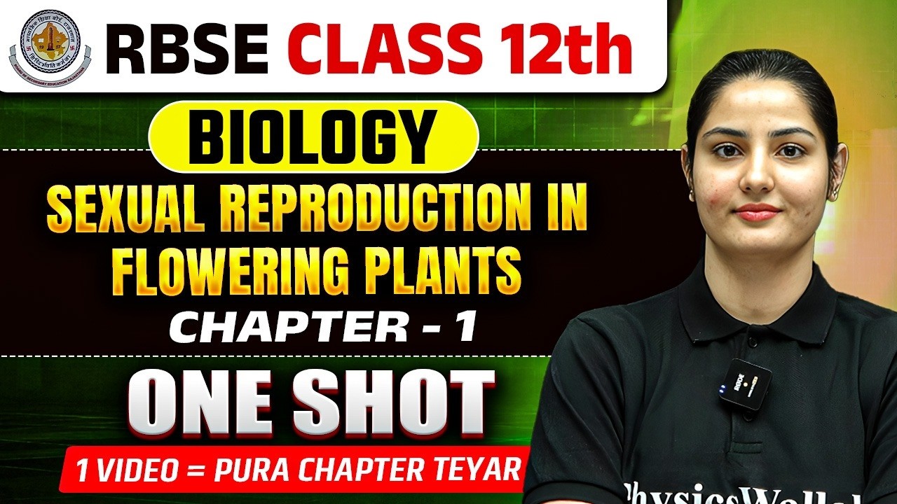 RBSE Class 12 Biology Chapter 1 Sexual Reproduction in Flowering Plants In One Shot By Rekha Ma'am