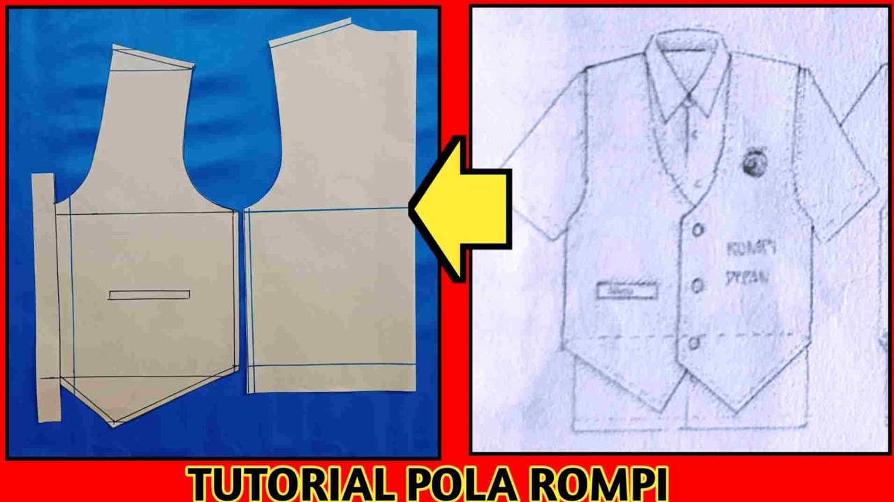 CARA MUDAH MEMBUAT POLA ROMPI ANAK & DEWASA VERSI TERBARU