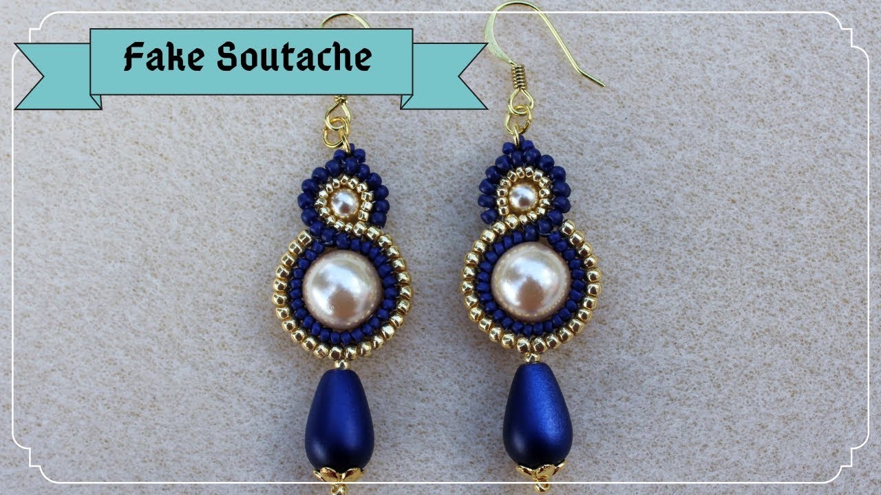 FAKE SOUTACHE TUTORIAL [eng sub] - Orecchini Tessa