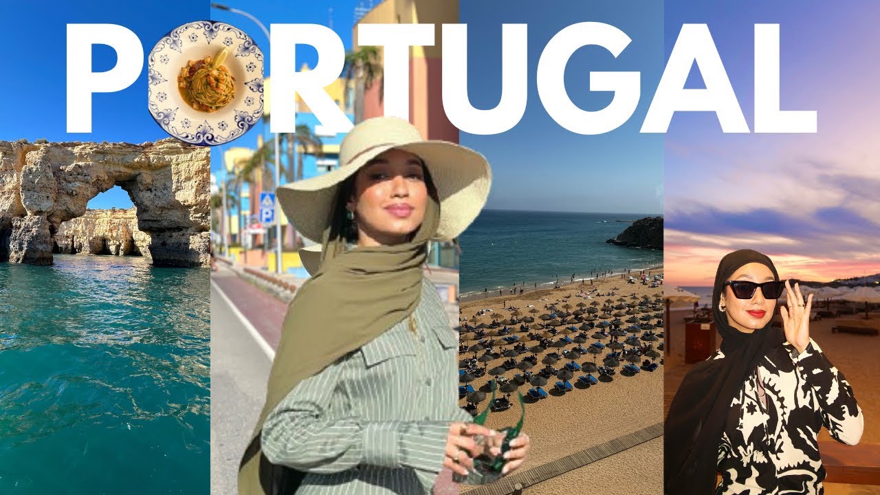 Portugal Travel Vlog | sunset dinner, boat trip & chilling at the beach Albufeira