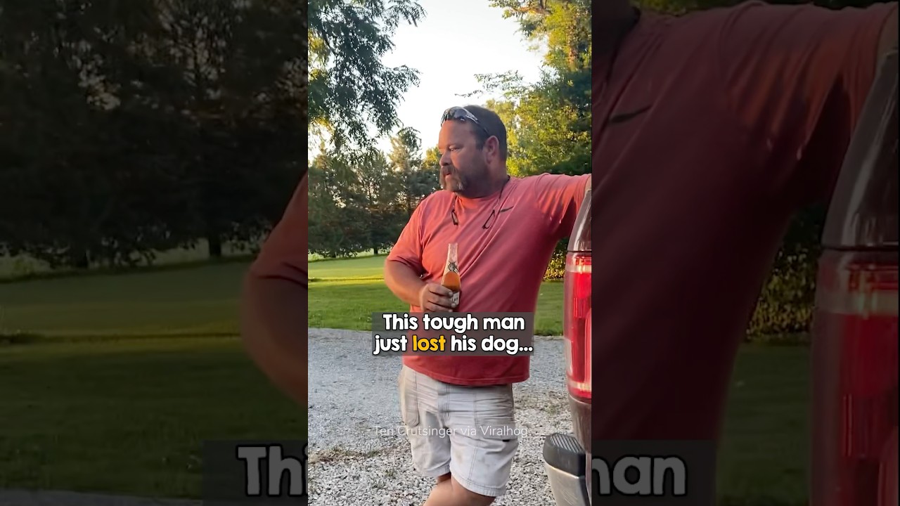 Grieving dog dad breaks down in tears when he realizes what his granddaughter brought him 😭❤️