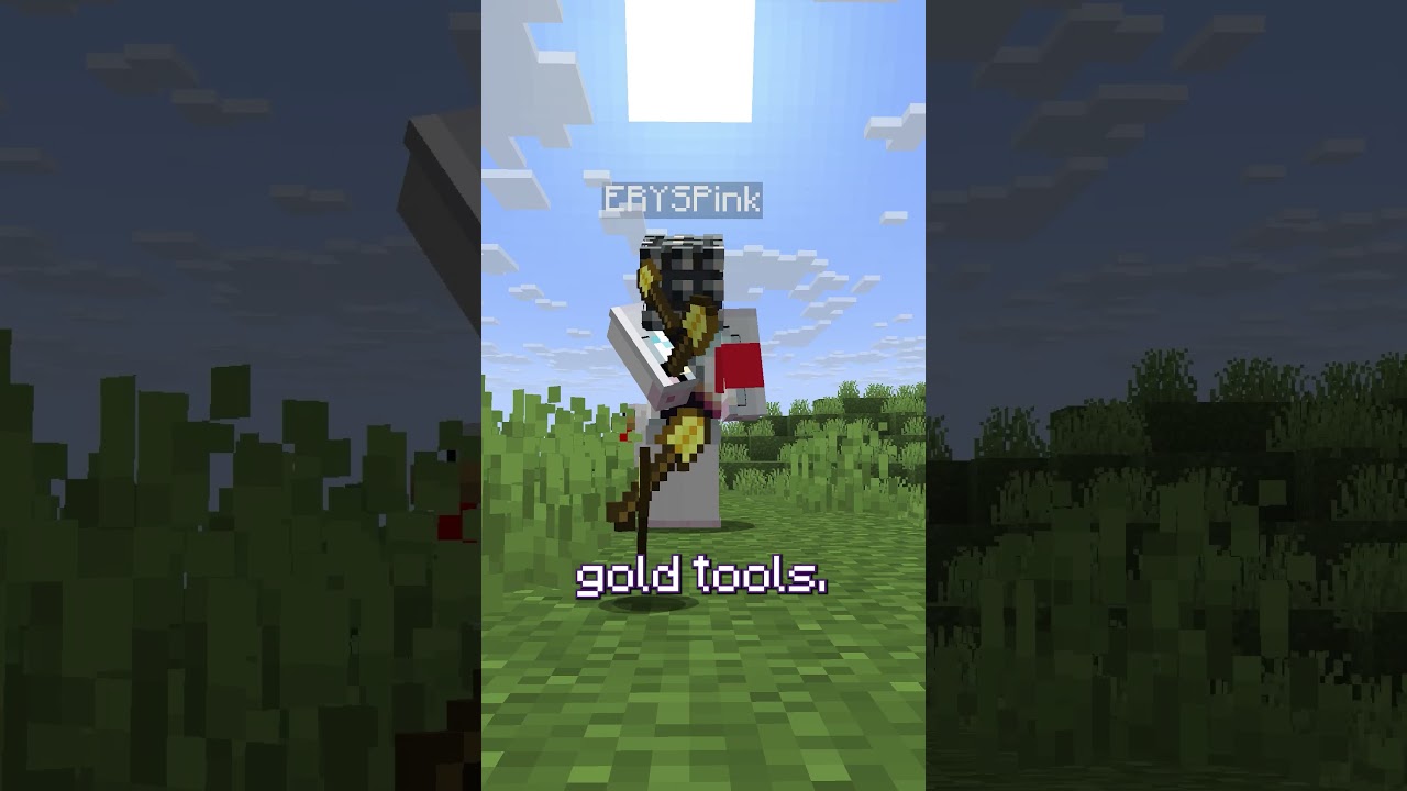 Gold tools might be the method #minecraft #minecraftchallenge
