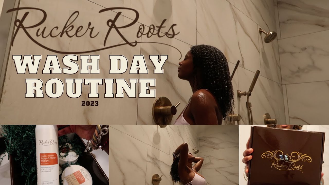 WASH DAY ROUTINE W/ RUCKER ROOTS | 3C/4A HAIR | QUICK CURLY NATURAL HAIRSTYLE | 2023