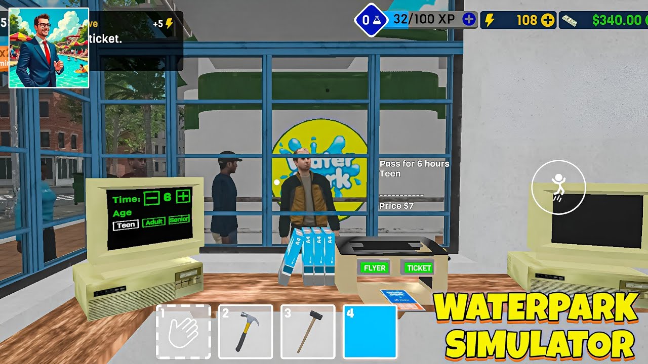 Water Park Owner Simulator Gameplay (iOS, Android )