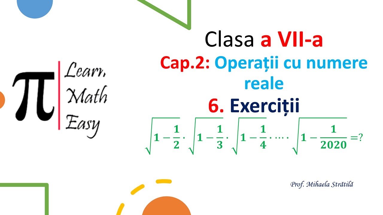Clasa VII Exercitii cu radicali