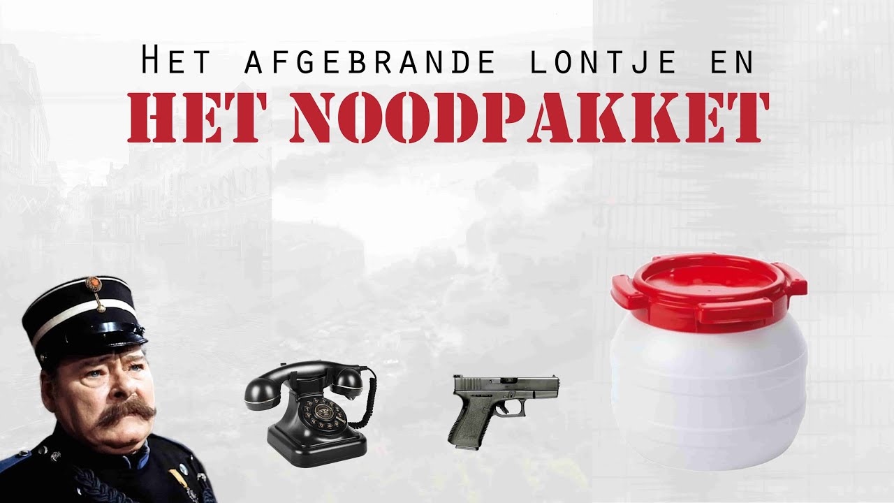 Het afgebrande lontje en het noodpakket.