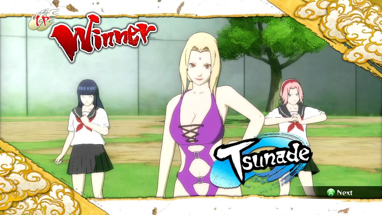 (XBOX 360) Bikini Tsunade vs RTN Hinata Naruto Ultimate Ninja Storm 3