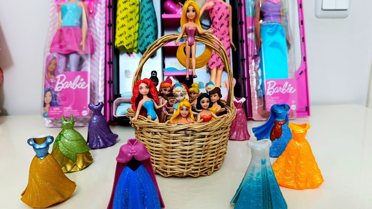ASMR | Unboxing Mattel Disney Princess Spin & Reveal Surprise Dolls! Satisfying video | Review Toys