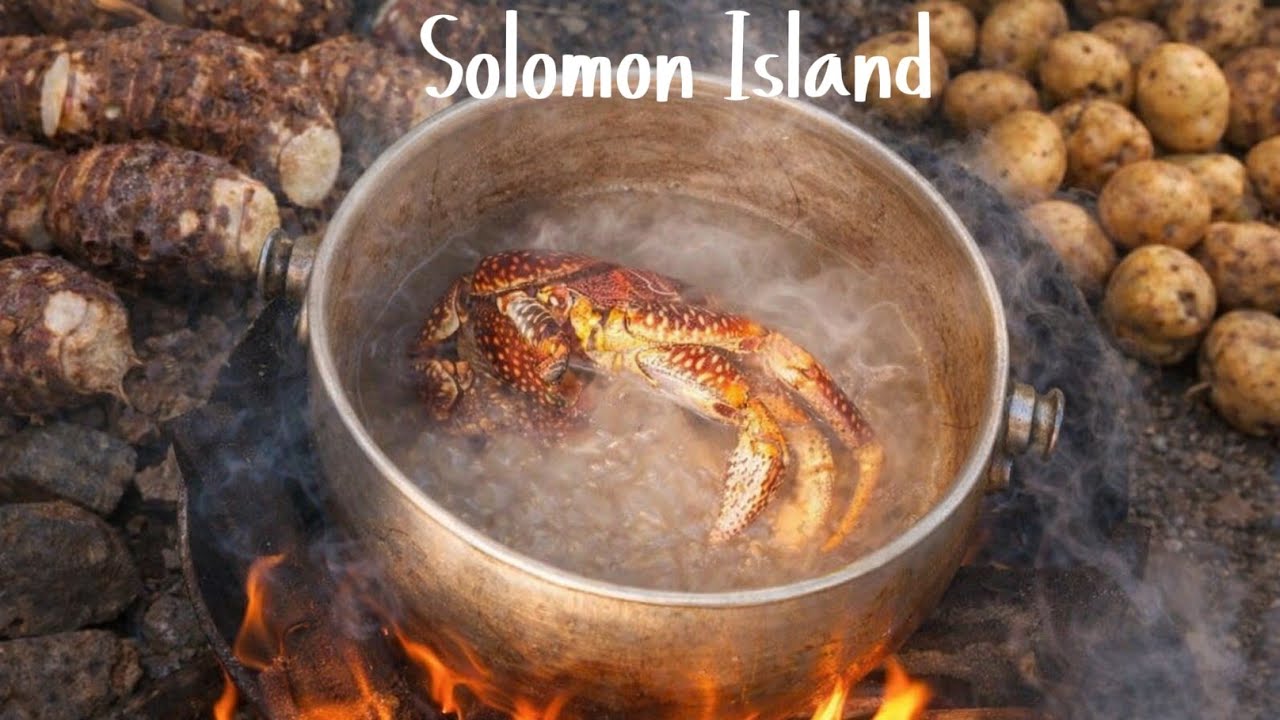 How We Cook A Huge Coconut Crab:  from Solomon Islands!
