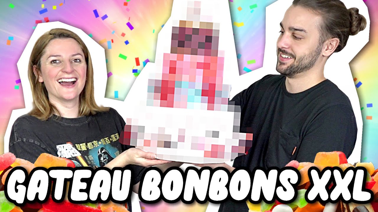 ON FAIT UN GATEAU DE BONBONS GEANT XXL POUR L'ANIVERSAIRE DE KIM !