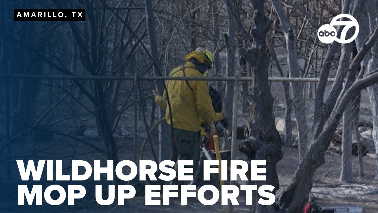 Crews mop up hotspots after arson grass fire near Amarillo school and neighborhoods