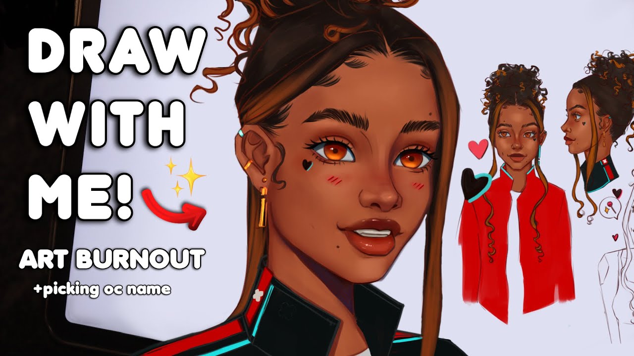 Draw with me | ART BURN OUT My Experience | + Picking oc name ♡