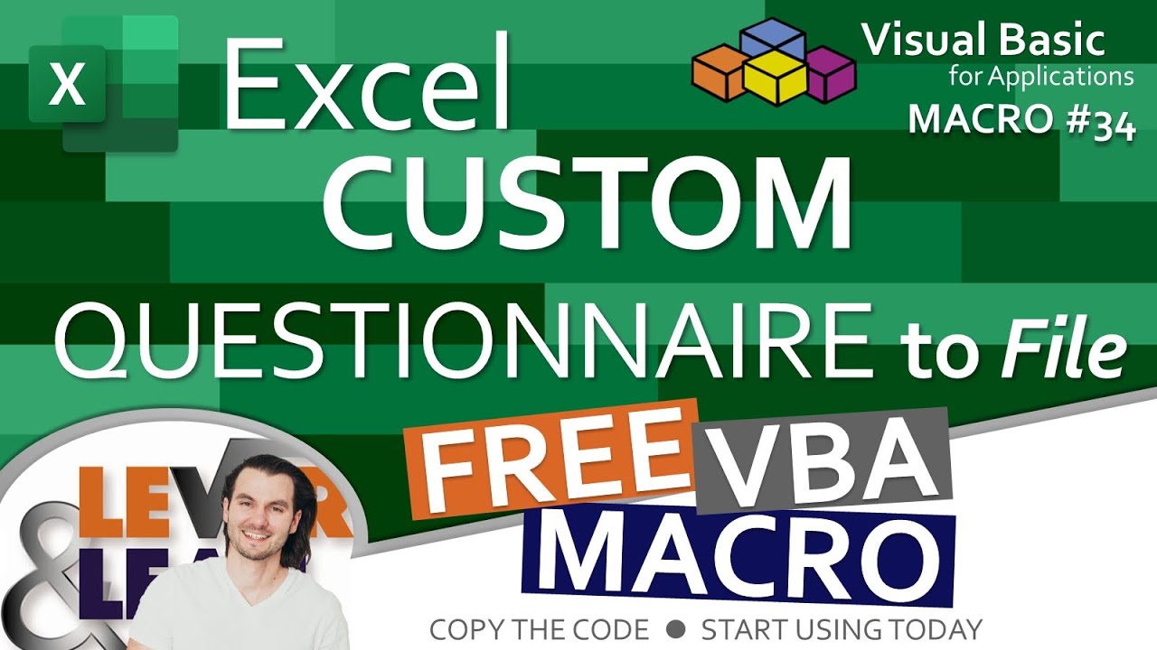 Excel Custom Questionnaire to File | VBA Macro #34