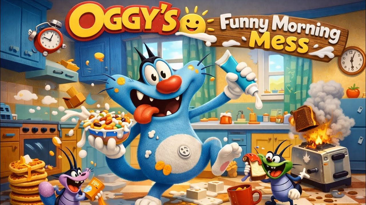 Oggy’s Funny Morning Mess
