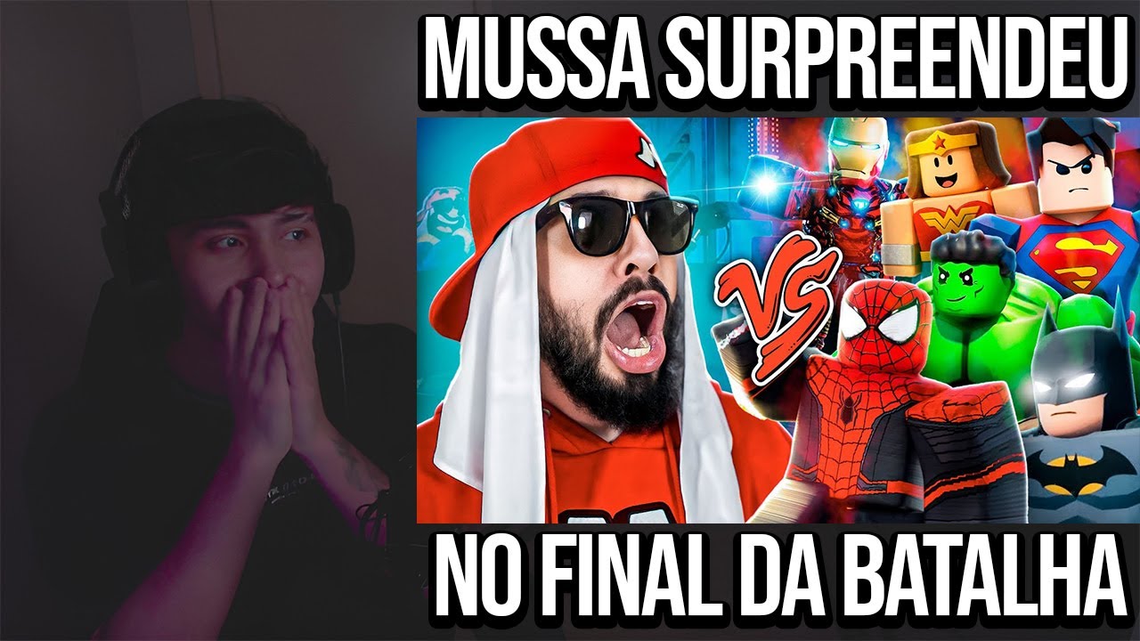 React 16 SUPER HERÓIS VS. MUSSA - BATALHA DE RIMA