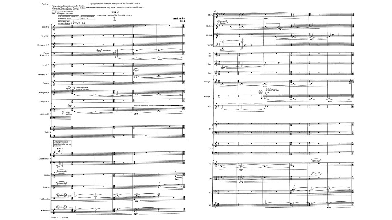 Mark Andre - riss 2 (Audio + Full Score)