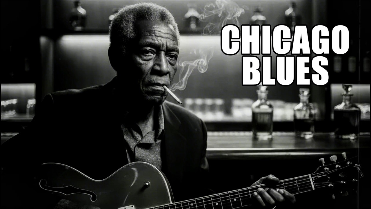 Chicago Blues Music 🎸 Smoky Blues Bar Nights | Slow Electric Blues Guitar & Soulful Harmonica Vibes