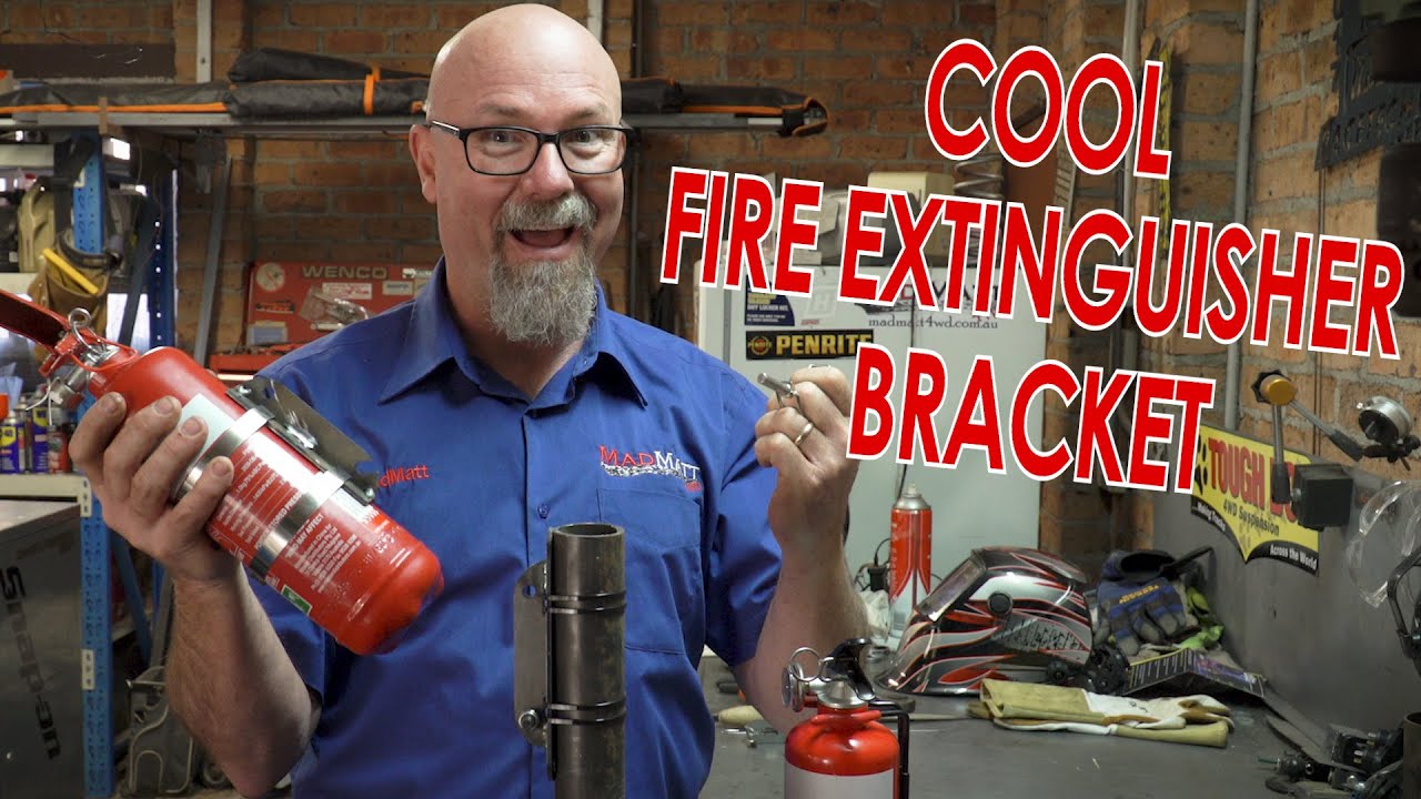 A COOL FIRE EXTINGUISHER BRACKET to replace the standard useless one!