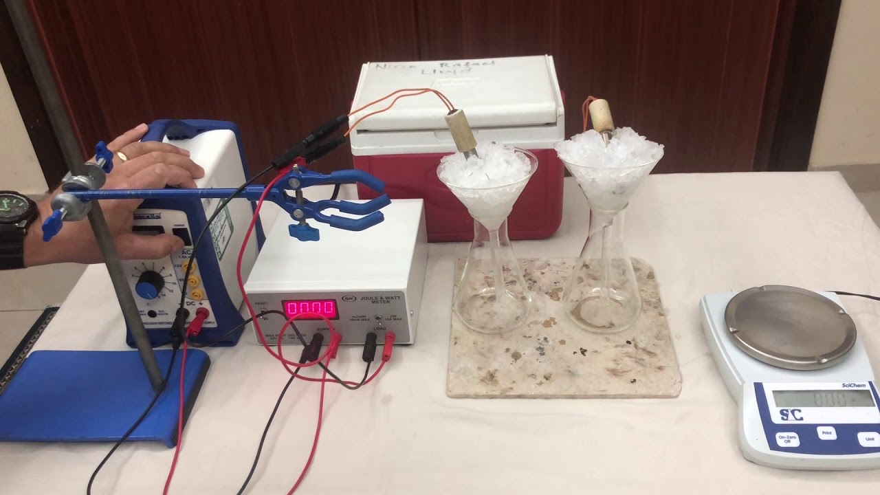 Measuring the Specific Latent Heat of Fusion of water - method 1