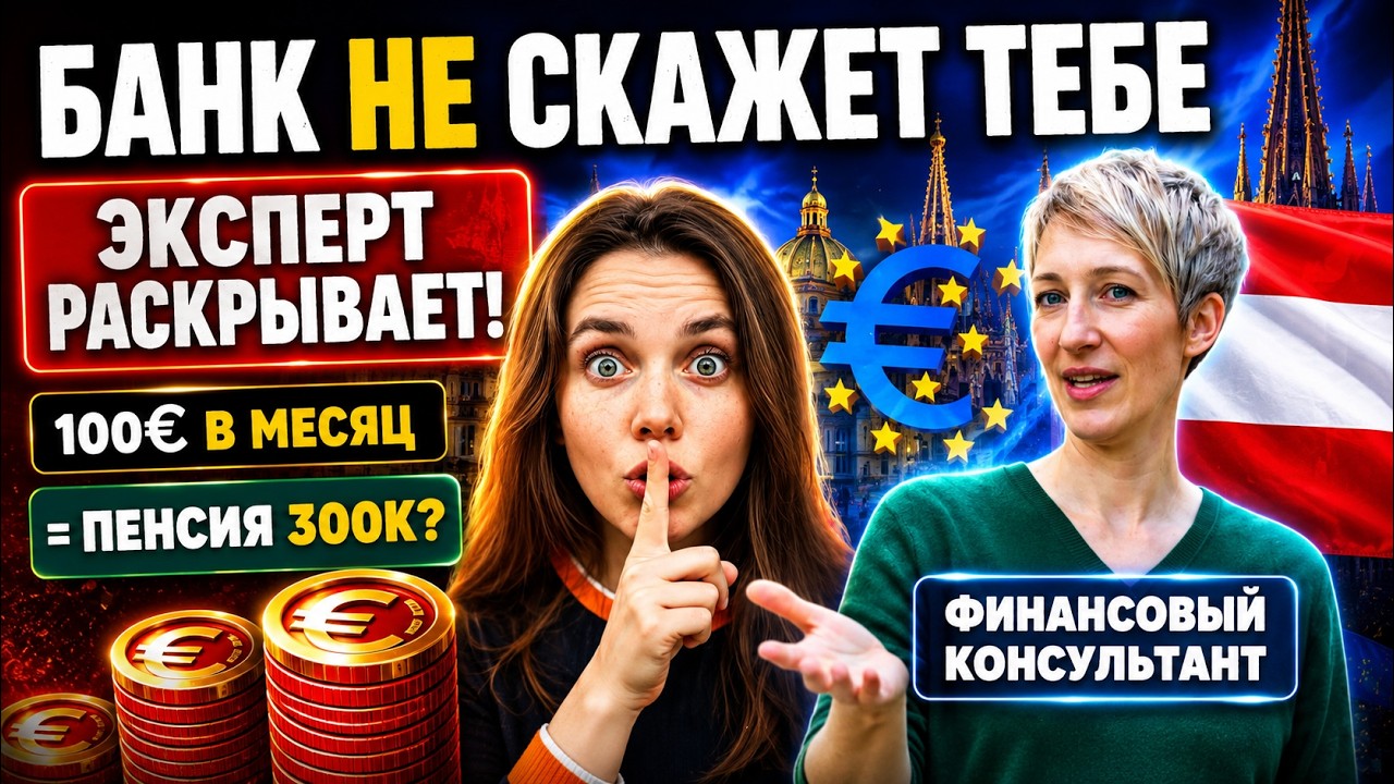 ПЕНСИЯ В АВСТРИИ: ЧТО СКРЫВАЮТ БАНКИ // 100€ в месяц → пенсия 300к?😱