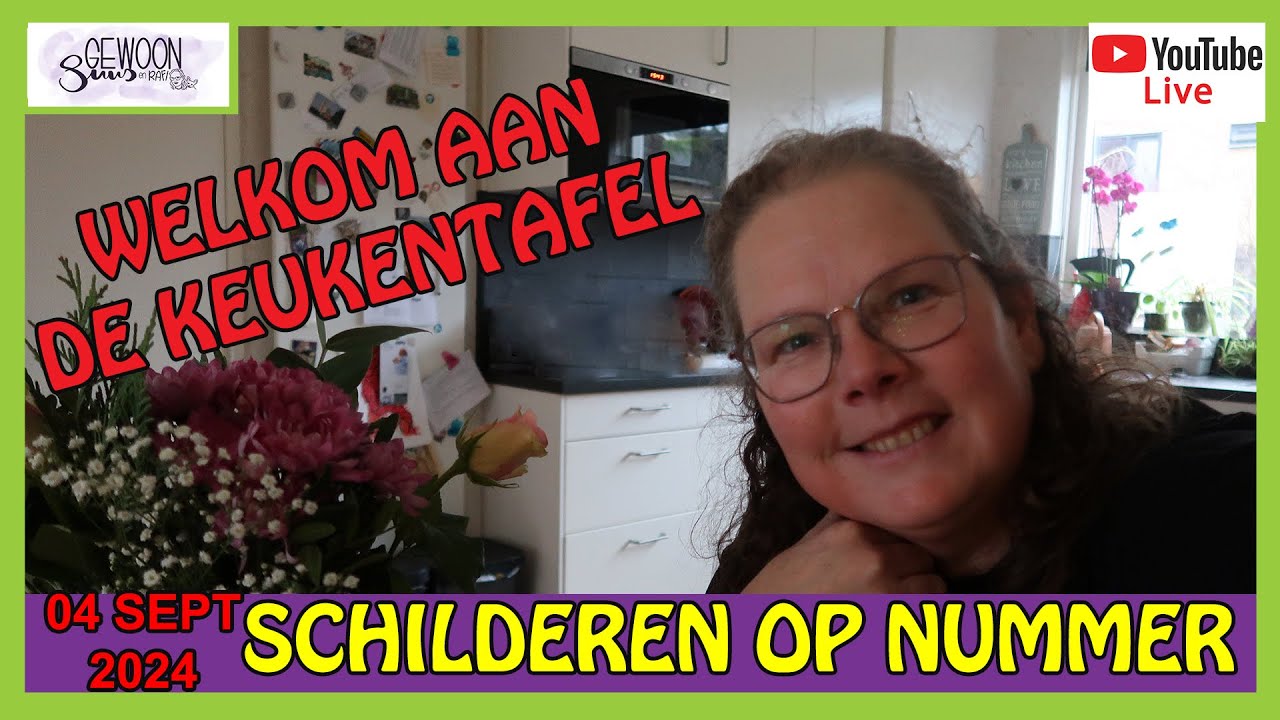Aan de keukentafel  Schilderen op nummer