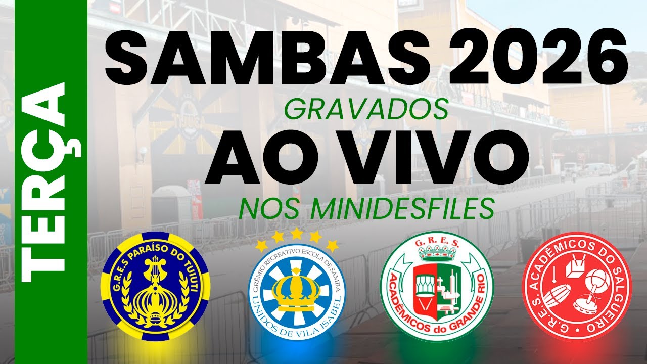 SAMBAS AO VIVO CARNAVAL 2026 | TERCEIRO DIA DE DESFILES | PARTE 3 - TERÇA