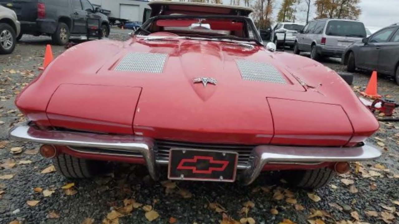 1963 Corvette, Rollover, Total Loss up for Auction at Copart.