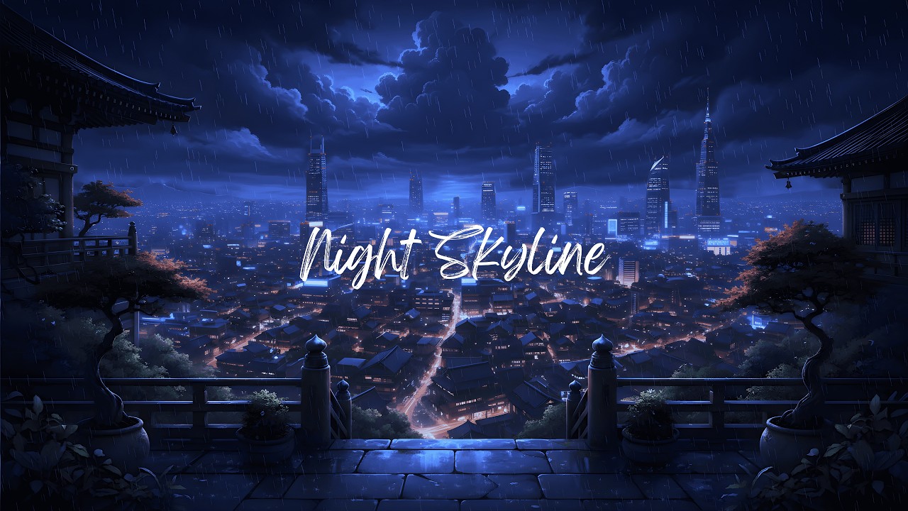 Tokyo Night Skyline in the Rain 🌧️ Deep Lofi Beats for Study