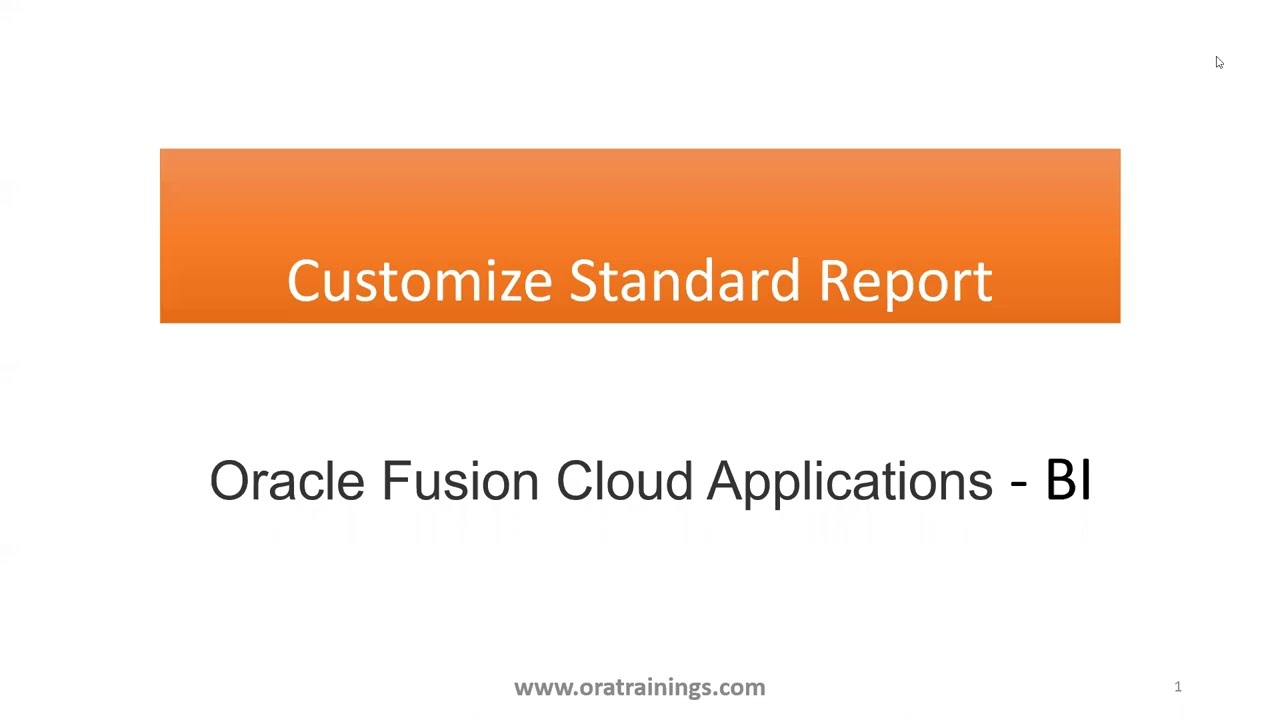 How to customize standard report - Print Receivables Transactions - Oracle Fusion ERP