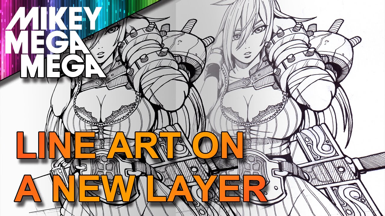 HOW TO SEPERATE YOUR LINE ART INTO IT'S OWN LAYER IN PHOTOSHOP